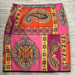 Colorful Paisley Mini Skirt